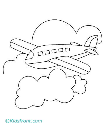 Preschool Coloring Pages on Print Colored Image Of Aeroplane Coloring Aeroplane Page For Kids