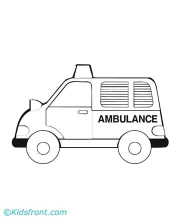 transportation coloring pages. Ambulance Coloring Pages