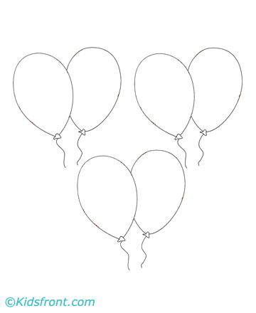 birthday balloons coloring pages. A Balloon Is A Flexible Bag