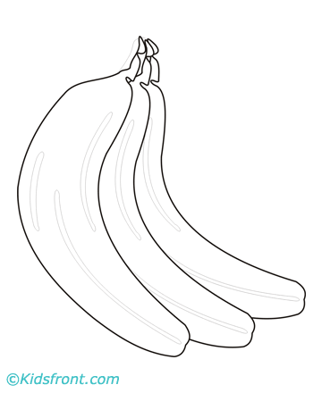 Banana Coloring Sheet