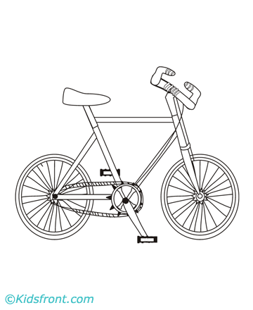 Free Kids Coloring Pages on The Bicycle  Or Bike  Is A Pedal Driven  Human Powered Vehicle With