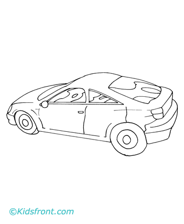 Cars Coloring Pages on Large Print Colored Image Of Car Color Car Coloring Page