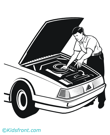 Cars Coloring Sheets on Image Of Car Mechanic Car Mechanic Coloring Pages For Kids