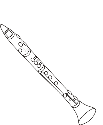 Music Coloring Pages on Clarinet Coloring Pages Printable