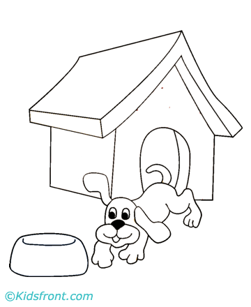 Puppy Coloring Sheets on Image Of Cute Dog Cute Dog Coloring Pages For Kids