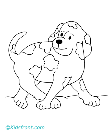 Free Coloring Sheets  Kids on Print Colored Image Of Dog Dog Coloring Page For Kids