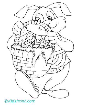 Printable Easter Coloring Pages on Printable Easter Bunny Coloring Sheets Free