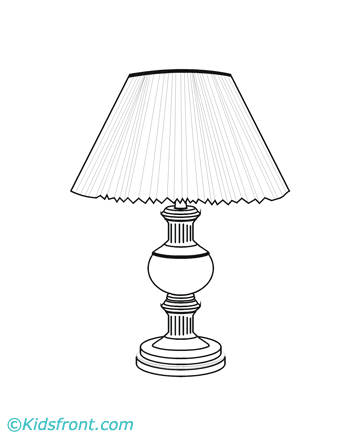 Children Coloring Pages on Lamp Coloring Pages For Kids To Print Lamp Coloring Pages