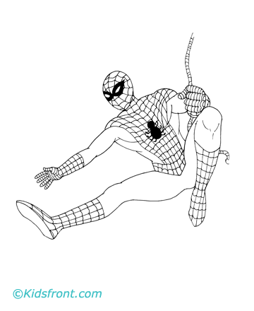 Spider Coloring Pages on Colored Image Of Spider Man Color Spider Man Coloring Page