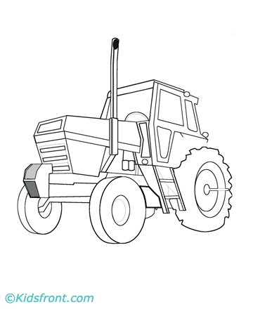 Free Kids Coloring Pages on Tractor Is A Vehicle Specifically Designed To Deliver A High