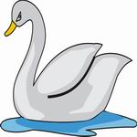 Kids Coloring Sheets on Swan Colored Image