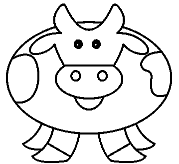 cartoon cow drawings