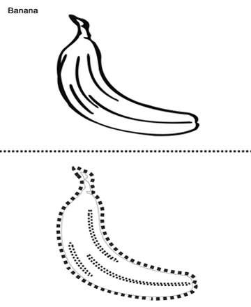banana template printable
