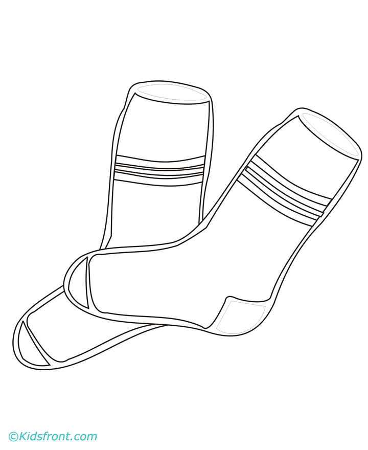 Pair Of Socks Coloring Coloring Pages