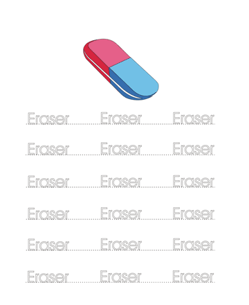 Printable Eraser Word Worksheet Coloring Worksheets, Free Online ...