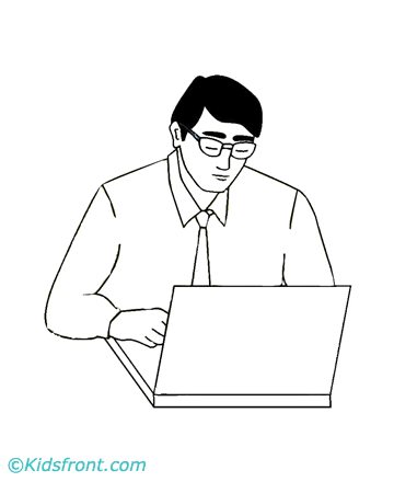 Computer Enginneer Coloring Pages Printable