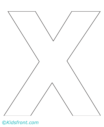 X-Lowercase Alphabet Coloring Pages Printable